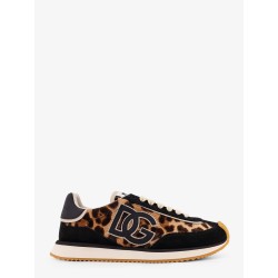 Suede sneakers with animal print