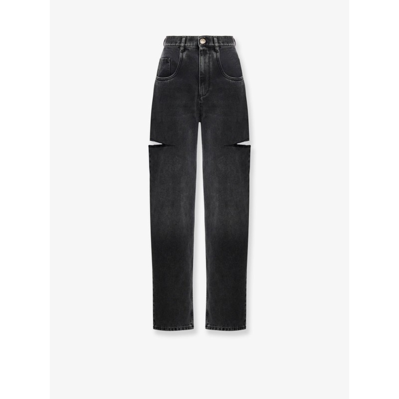 Black denim trousers