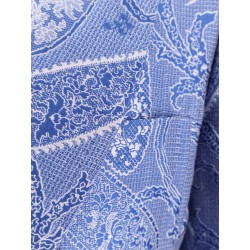 Silk blend single-breasted blazer