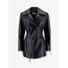 Waisted leather jacket