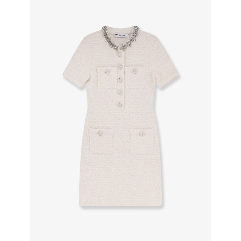 Dress with jewel buttons