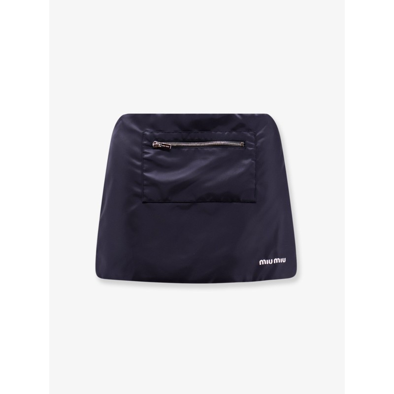 Recycled material mini skirt