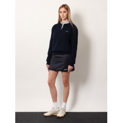 Recycled material mini skirt