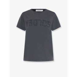 Distressed cotton t-shirt