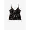 Tulle top with sequins embroidery