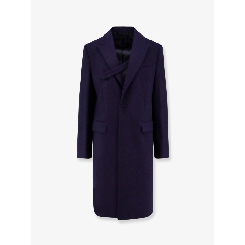 Single-breasted virgin wool coat