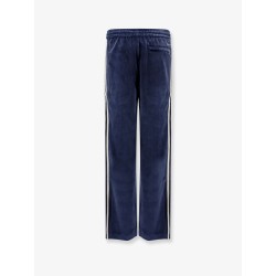 Chenille trousers with iconic side stripes