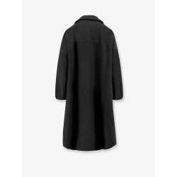 Coat with balloon sleeves