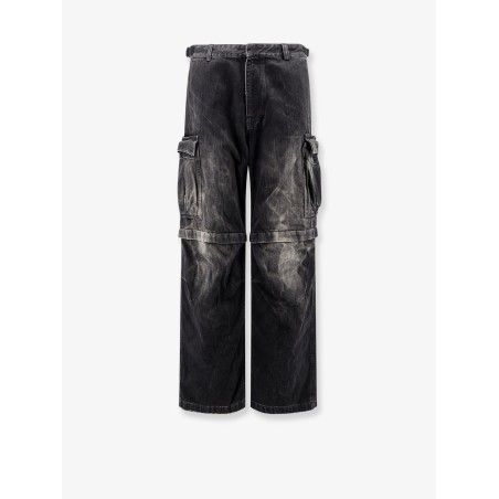 Cargo black denim trousers
