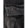 Cargo black denim trousers