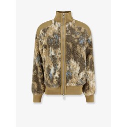 Fleece synthetic fur bomber