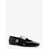 Patent leather ballerinas with maxi logo label