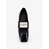 Patent leather ballerinas with maxi logo label