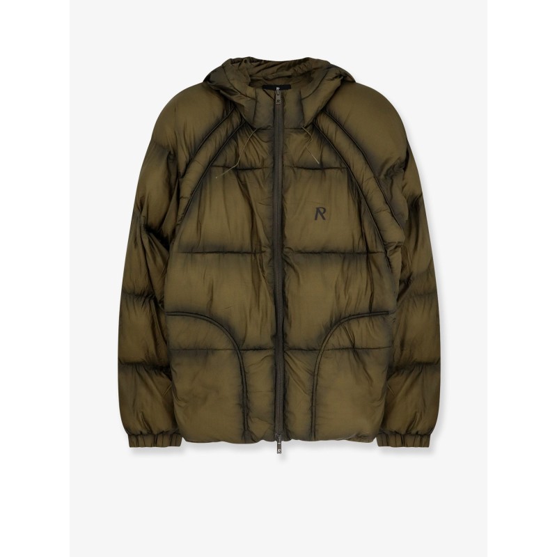 Padded and quilted down jacket