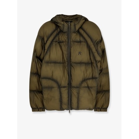 Padded and quilted down jacket