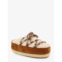 Shearling and suede slip-on