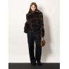Brown backed sheepskin and nappa jacket
