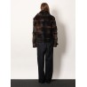 Brown backed sheepskin and nappa jacket