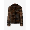 Brown backed sheepskin and nappa jacket