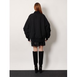 Nylon jacket with wrinkled effect