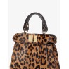 Nano Peekaboo shoulder bag with Fendi Leo print