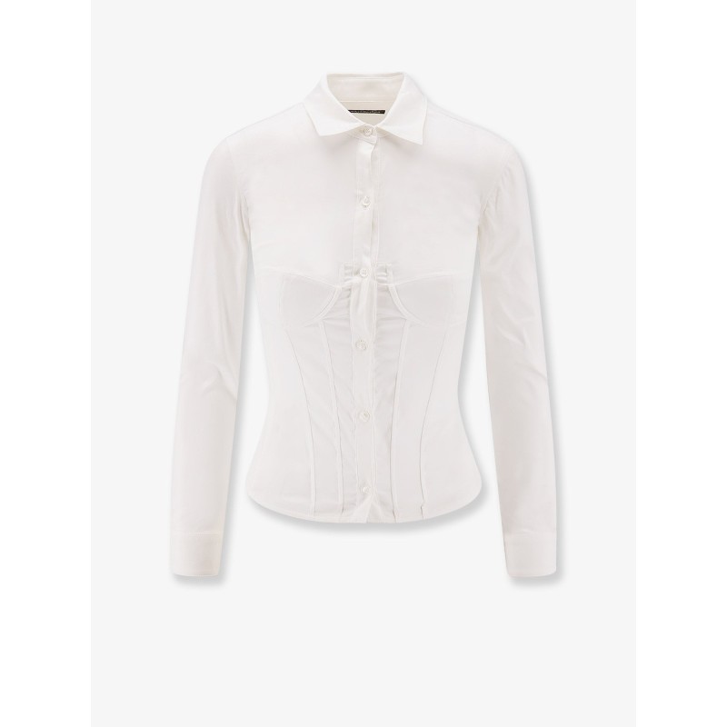 Cotton blend corset shirt