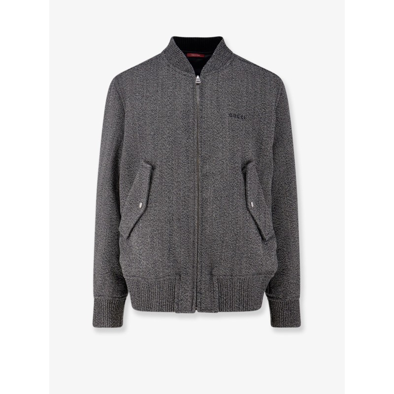 Reversible wool and nylon jacket