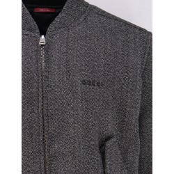 Reversible wool and nylon jacket