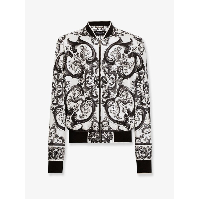 Silk jacket with Maiolica print