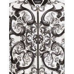 Silk jacket with Maiolica print