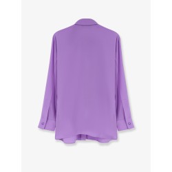 Silk shirt with GG embroidery