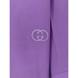 Silk shirt with GG embroidery