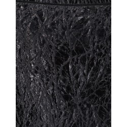 Shiny leather and neoprene skirt