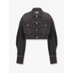 Denim jacket with bustier detail