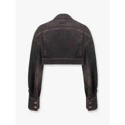 Denim jacket with bustier detail