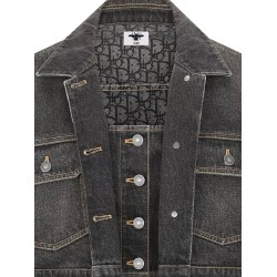 Denim jacket with bustier detail