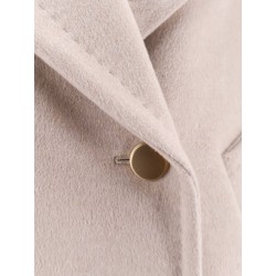 Berta cashmere peacoat with gold metal buttons