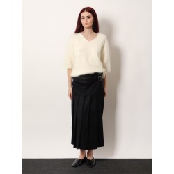 Nayla pleated wool trousers skirt