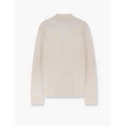 Jacquard cashmere polo sweater