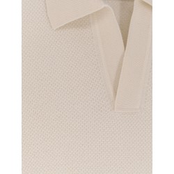 Jacquard cashmere polo sweater