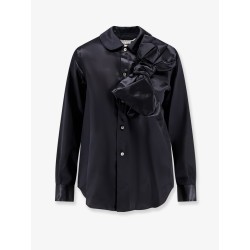 Satin shirt with maxi bow