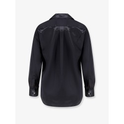 Satin shirt with maxi bow