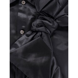 Satin shirt with maxi bow