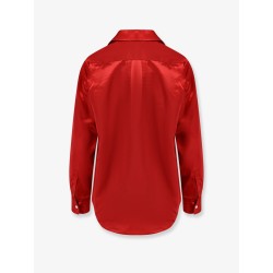 Satin shirt with maxi bow