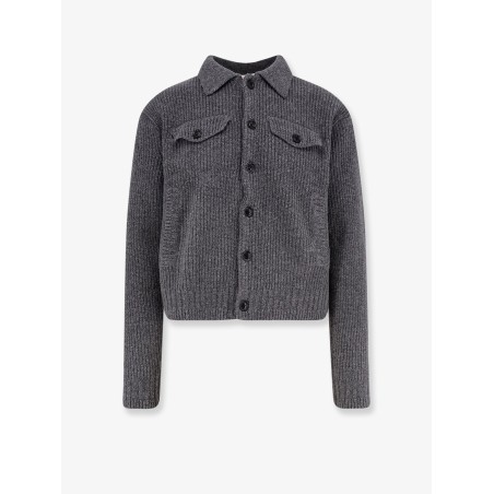 Ribbed wool and cotton cardigan