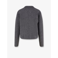 Ribbed wool and cotton cardigan