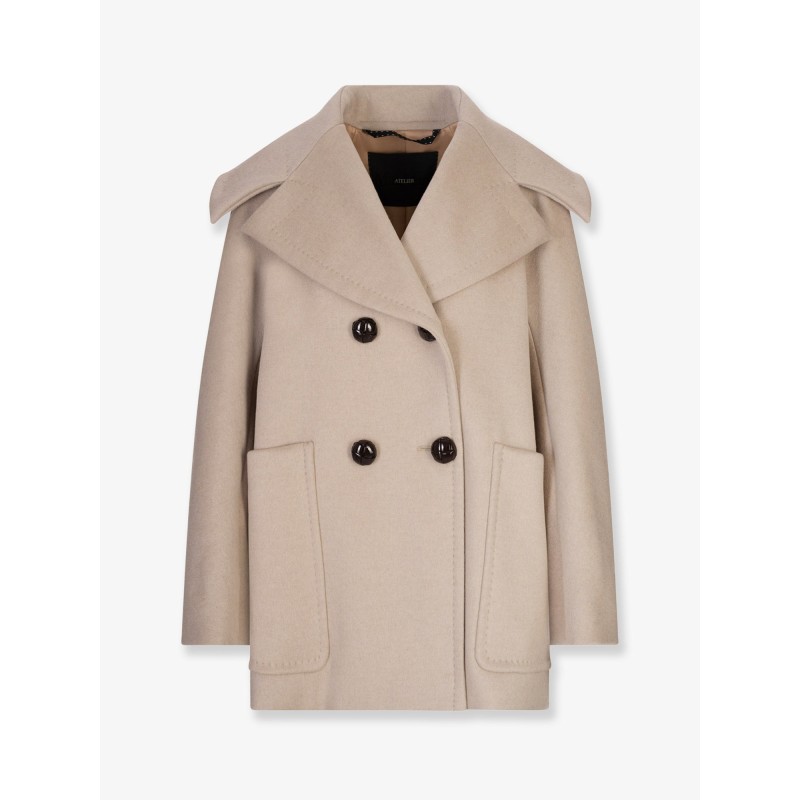 Mario double-breasted cashmere coat