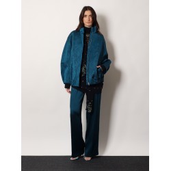 Viscose shirt with rhinestones