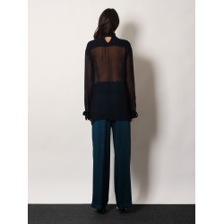 Viscose shirt with rhinestones