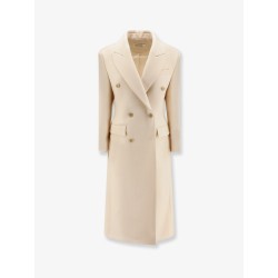 Hourglass wool double-breasted coat